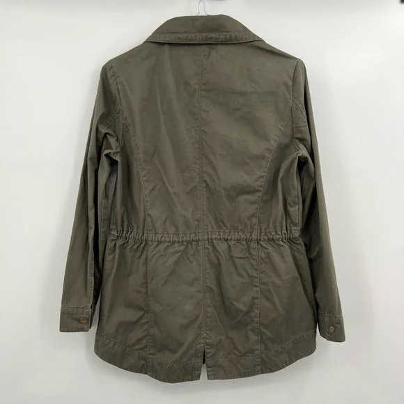 Army Green Fall Zip Up Jacket - Picture 7 of 8